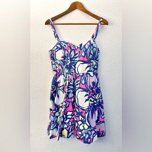 Lilly Pulitzer Christine Cotton Dress Tropical Pink Size 8